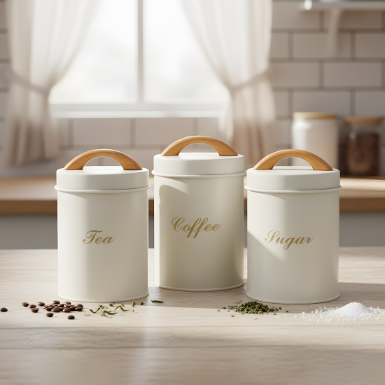 Metal Jar Set - 3 Pcs